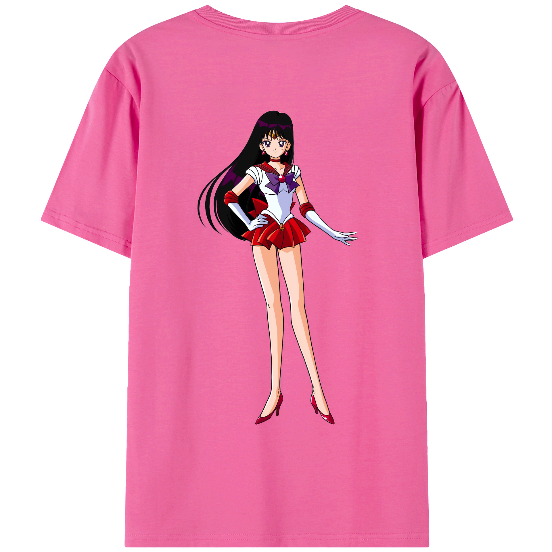 （画像用） 美少女戦士セーラームーン 火野レイ ひの レイ Sailor Moon Hino Rei （セーラーマーズ,Sailor Mars） レディース半袖Tシャツ(バックプリント)
